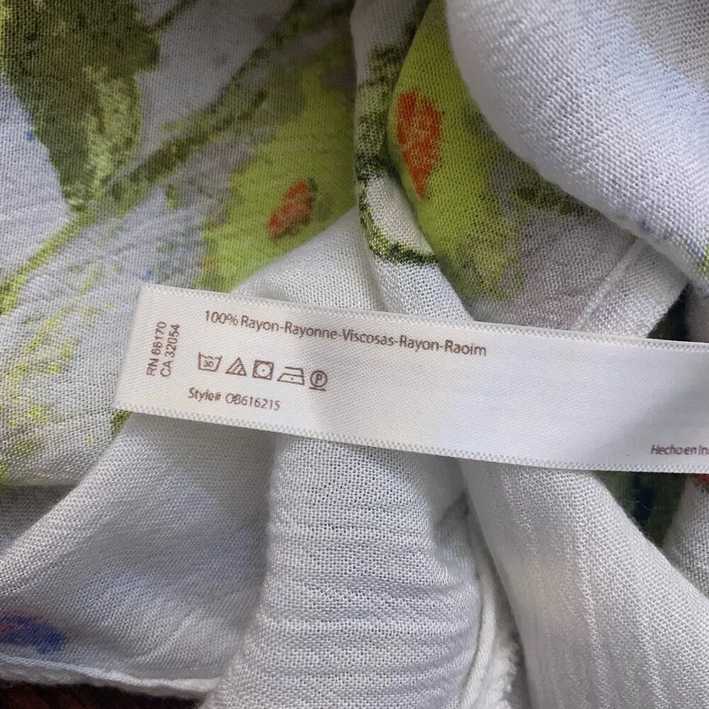 Free People Intimately off white floral v-neck tank top size M - Image 9