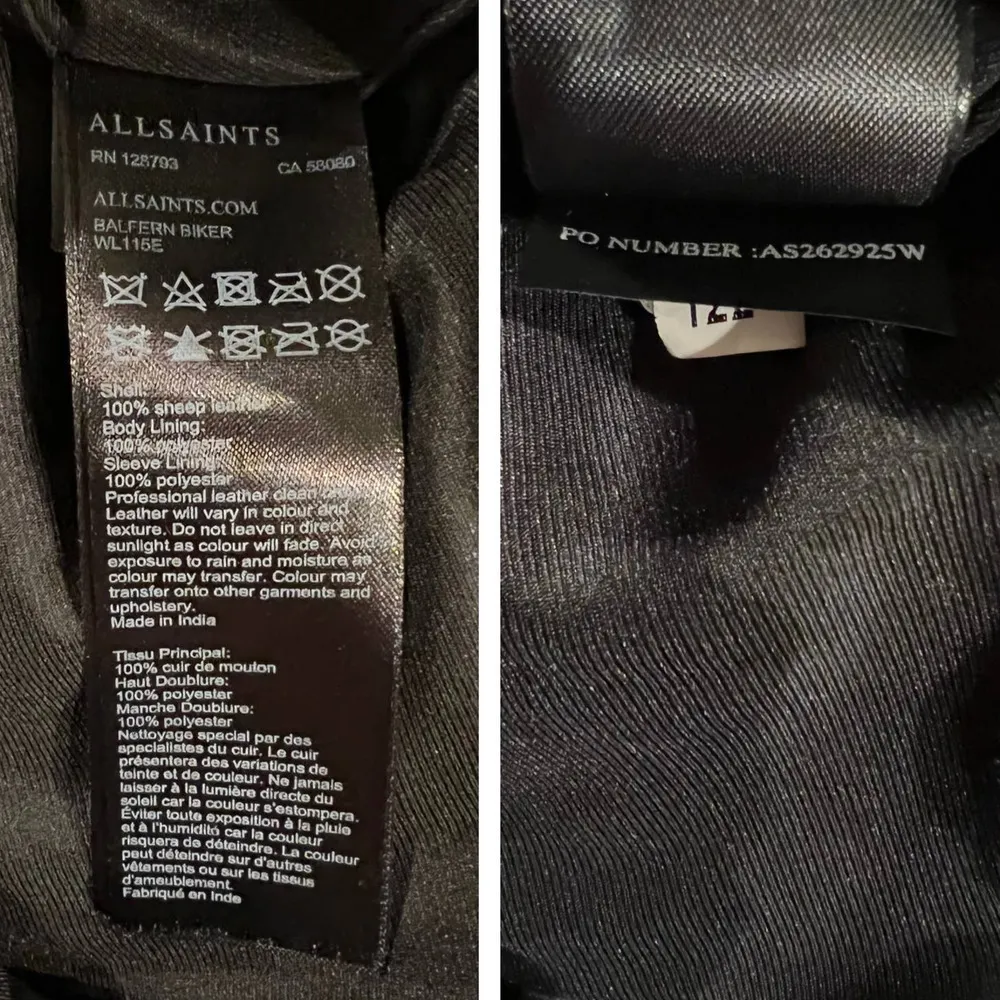 ALLSAINTS  Balfern Leather Biker Jacket (US/2) - Image 10