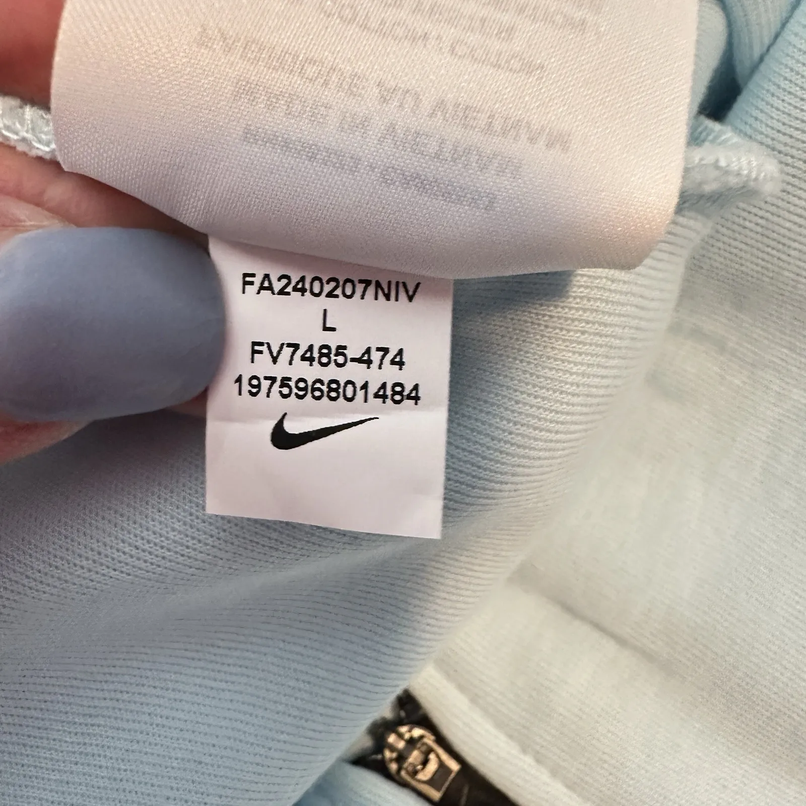 Nike High Rise 3" Shorts L Light Blue Pleated Tenniscore‎ Y2K Athleisure NWT - Image 14