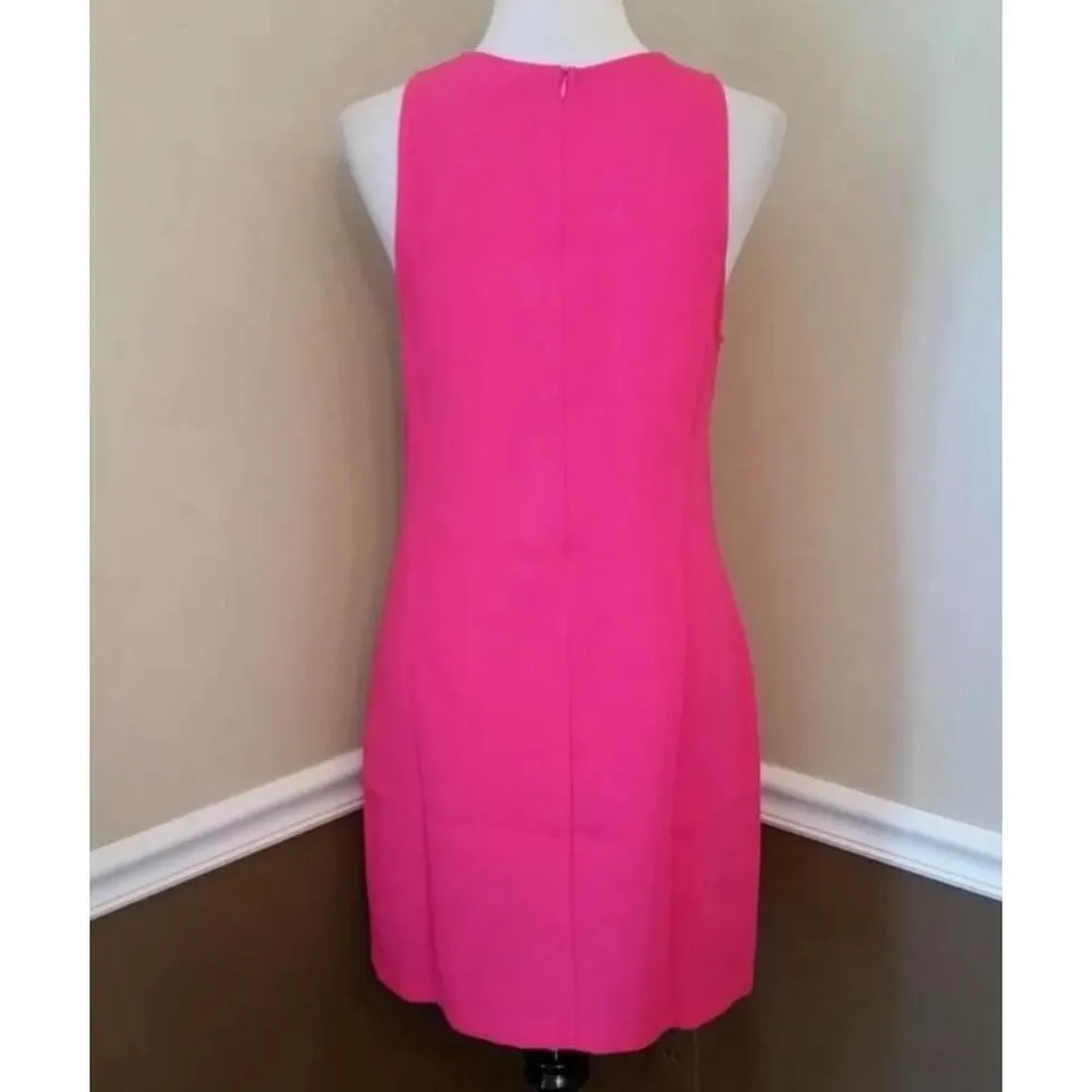 Fuchsia Hot Pink Scoop Neck Textured Shift Dress by Everly from Modcloth Barbie - Image 5