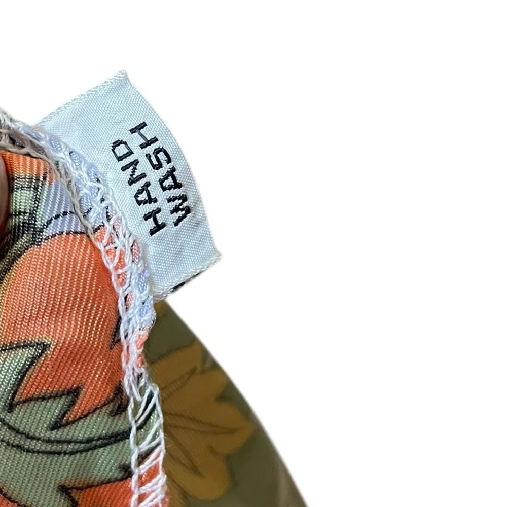 SAS Slax and Such Vintage 60s Earthy Hippie Natural Boho Floral Long Sleeve Top Orange Size 34 - Image 5