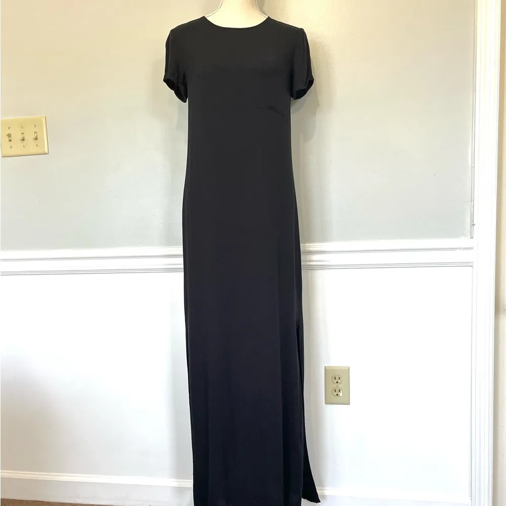 Alice + Olivia AIR Black Cutout Back T-Shirt Maxi Dress Size 0 - Image 3