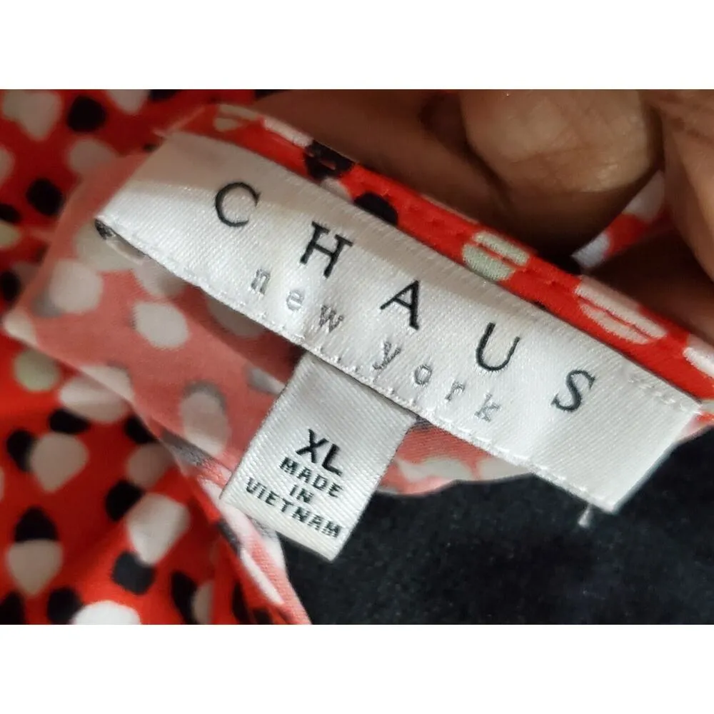 Chaus New York Women Red Polyester Sleeveless V-Neck Pullover Top Blouse Size XL - Image 7