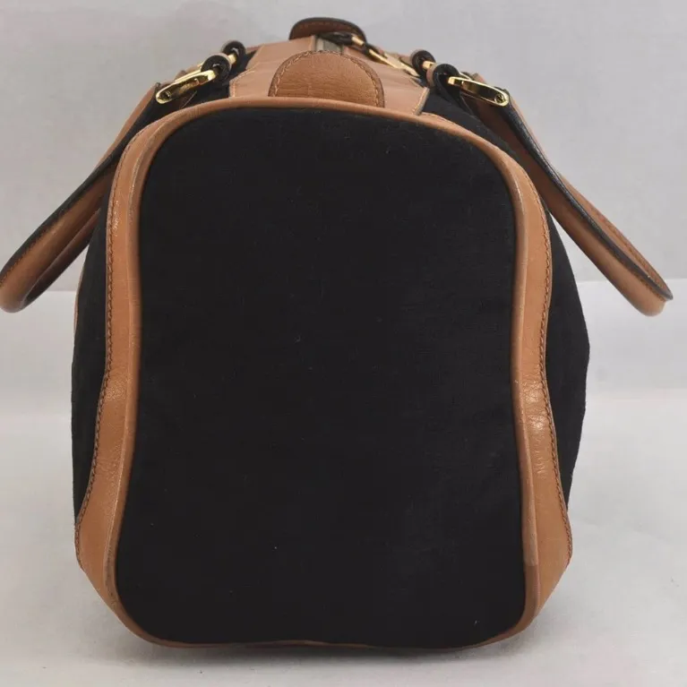 Gucci Black and Tan Boston Bag - Image 4