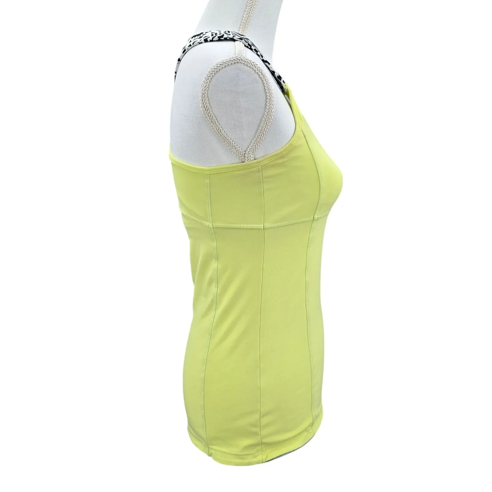 Mondetta‎ Green Racerback Print Sports Activewear Support Bra Tank Top Small - Image 4