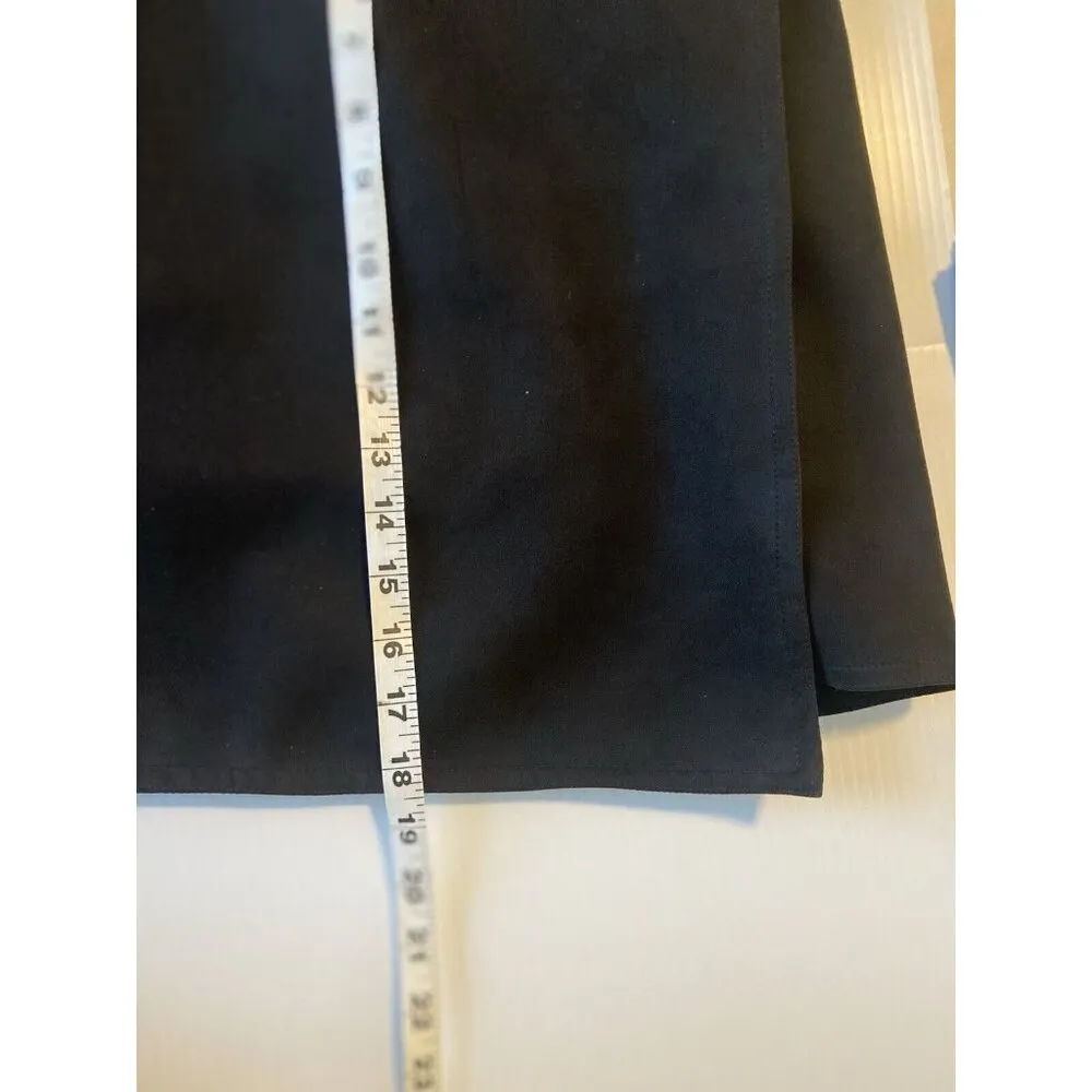 Patrizia Luca Milano Black Faux Suede Wrap Mini A Line Skirt Size M Minamalist‎ Size M - Image 13