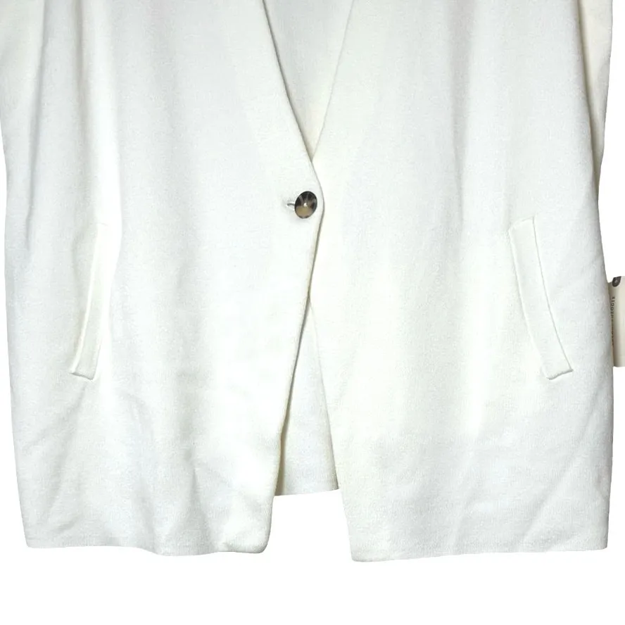 NWT Maeve By Anthropologie Women’s Oversized Muscle Sweater Vest Ivory Size L Size L - Image 5