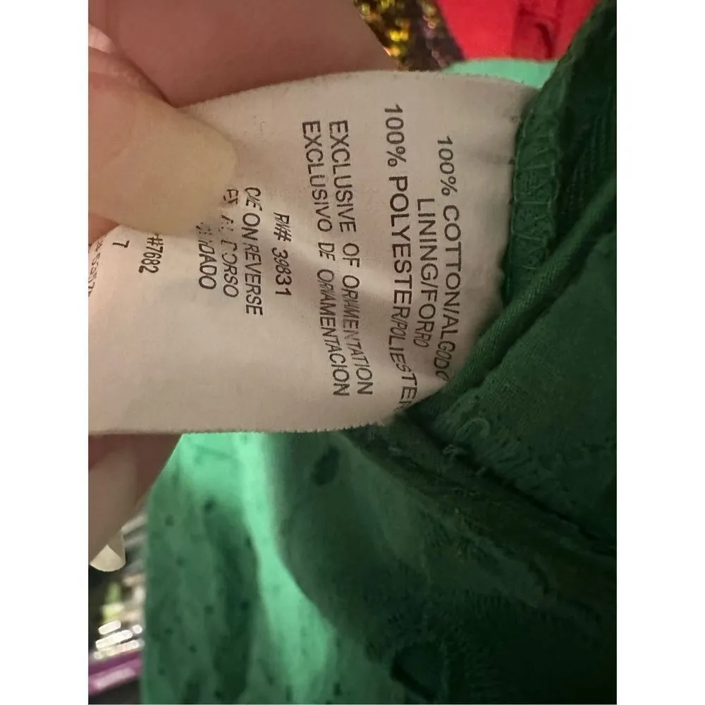 My Michelle green halter style dress, 100% cotton - Image 8