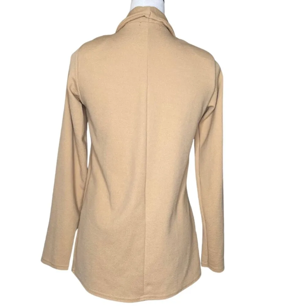 PrettyLittleThing Oversized Camel Peacoat Style Button Detail Blazer Size 4 Chic - Image 5