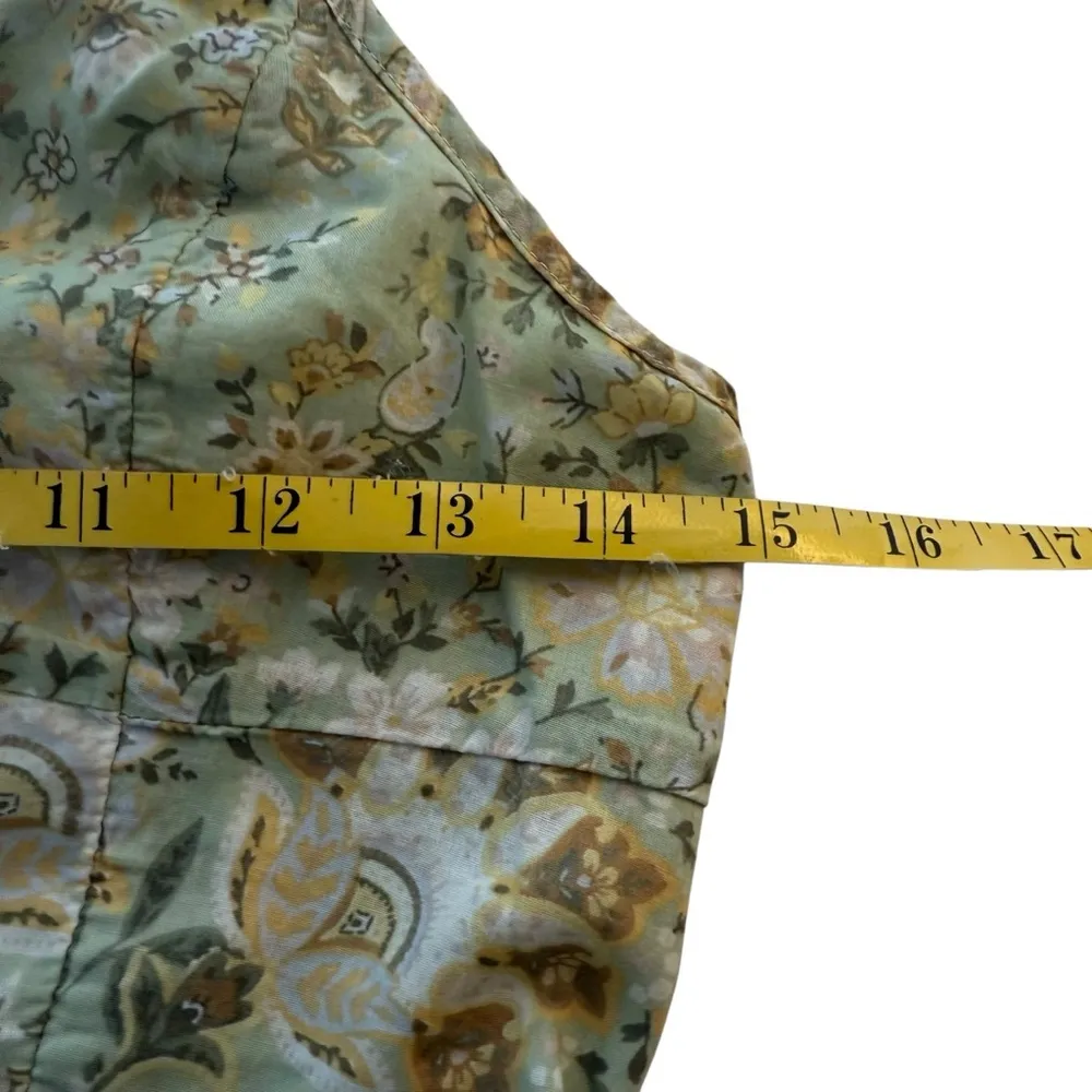 American Eagle AE Tiered‎ Green Floral Mini Dress Small Cottagecore Fairy Boho - Image 7