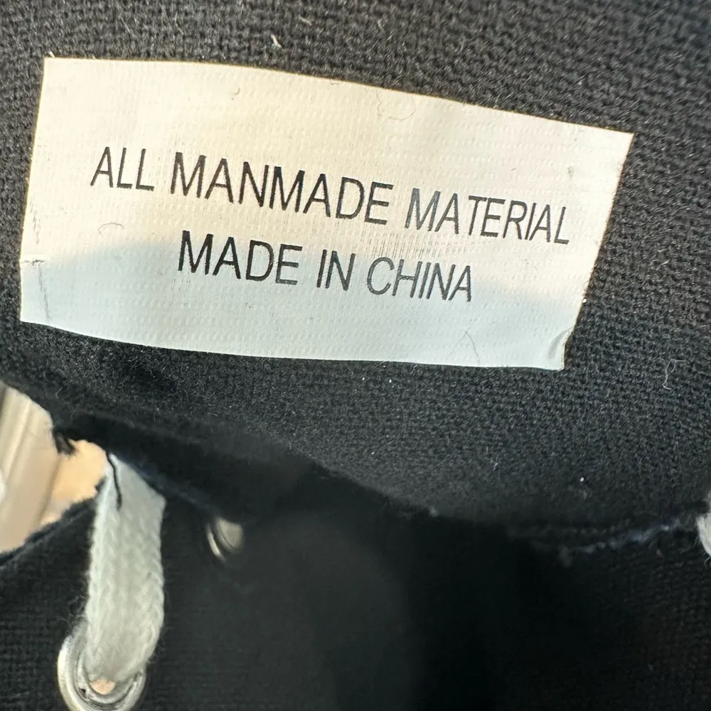 Pep Step Platform Corduroy black lace up sneakers size 8 - Image 10