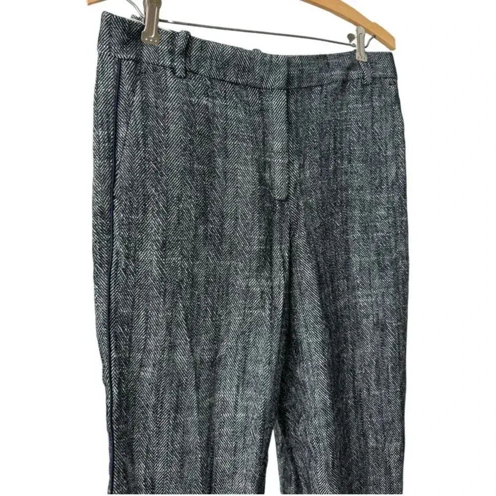 J.Crew tapered cropped black-and-white‎ pants size 6 - Image 9