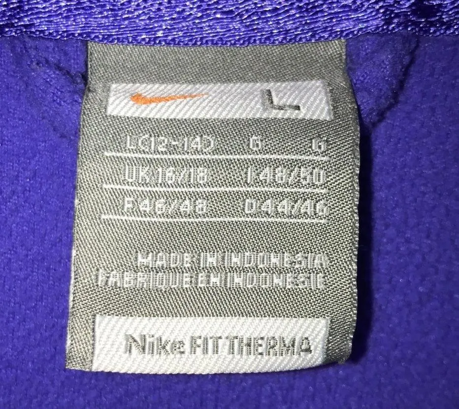 Nike FIT THERMA Women's Fleece Purple Thumbholes Zip-Up Jacket - Image 9