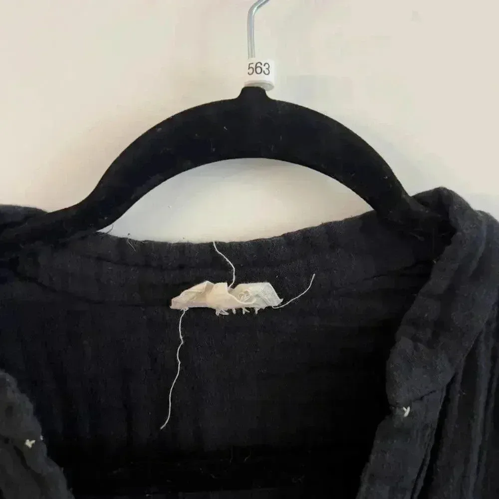 MIRTH Midi Black Waist Tie Dress Size Medium - Image 3