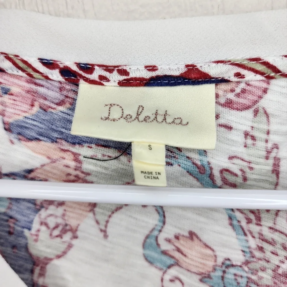 Anthropologie Deletta Amalia Peplum Floral Tank Top - Image 4