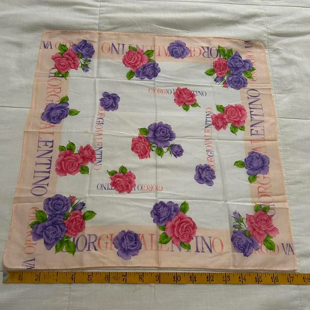 Pink rose floral bandana 0519 Orange - Image 4