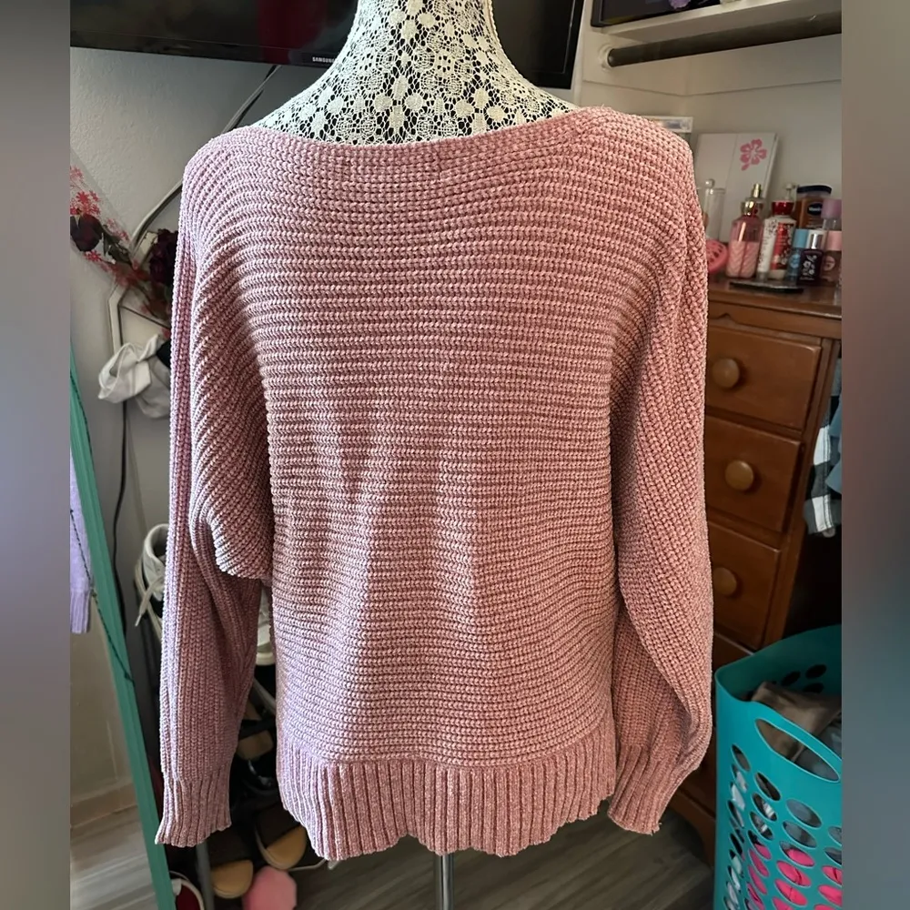 Pink chenille sweater - Image 2