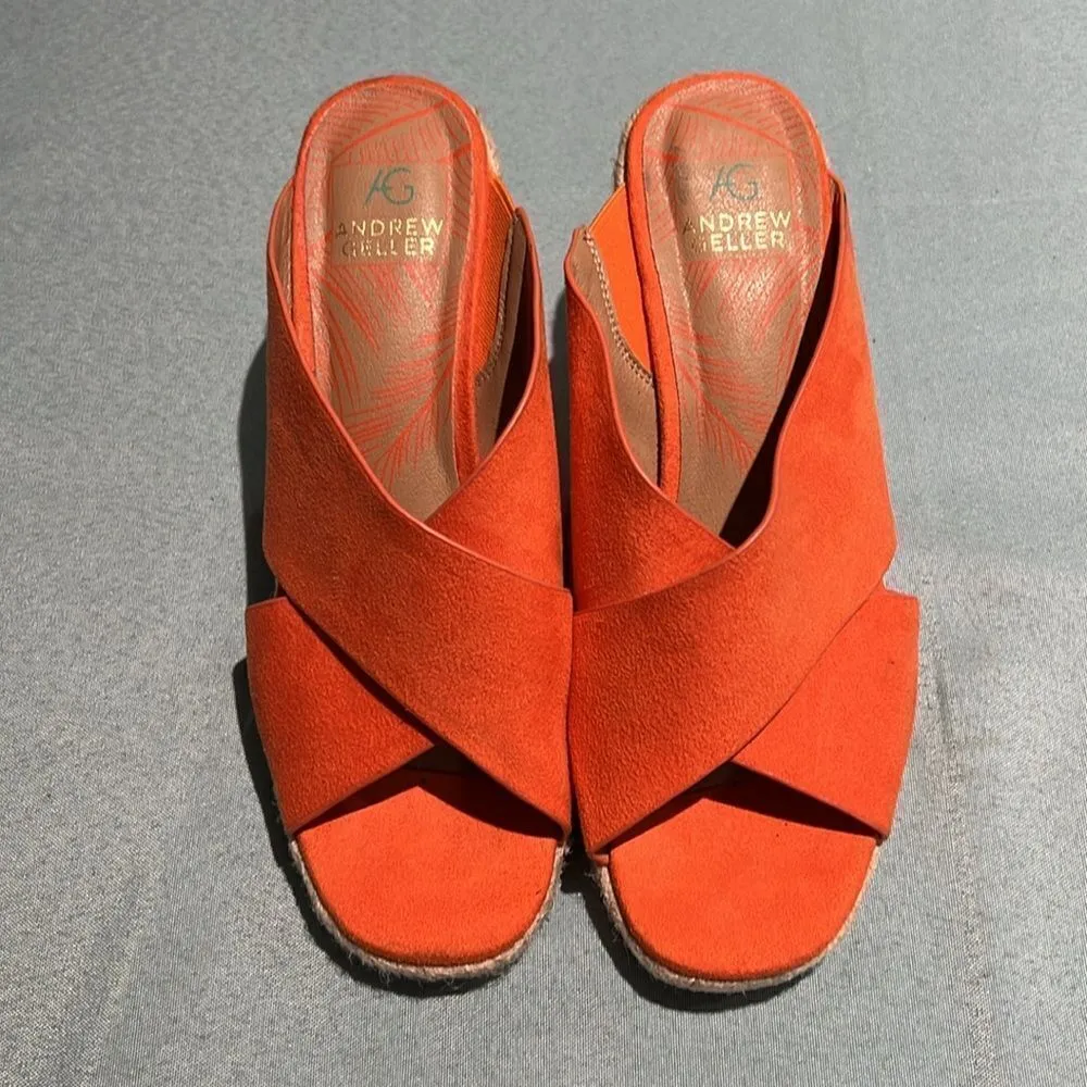 Andrew Geller Kimber Wedge Sandals Size 7.5 B33 - Image 4