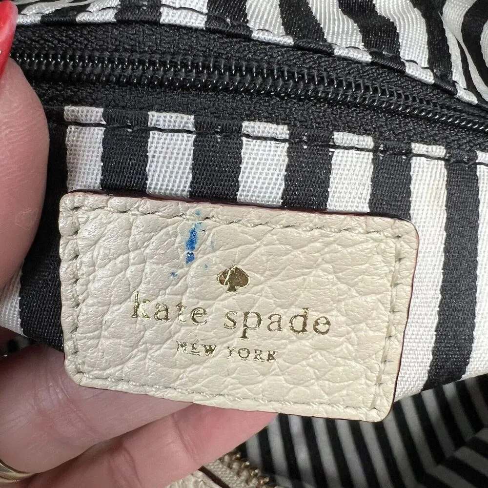 Kate Spade New York Bag Purse Buttermilk Southport Avenue Stevie Shoulder Beige - Image 11