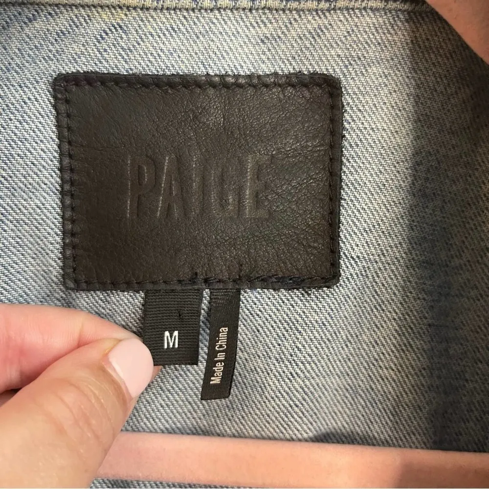 Paige Sivan Denim Blue Moto Jacket - Image 3