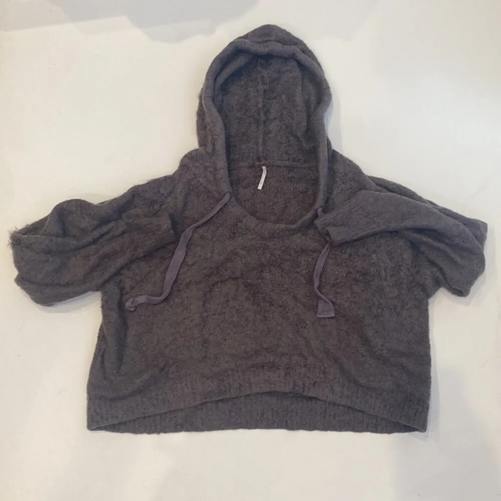 Free People Light as a Feather Pullover Hoodie Sweater Sz Sm Cotton Knit - Image 7