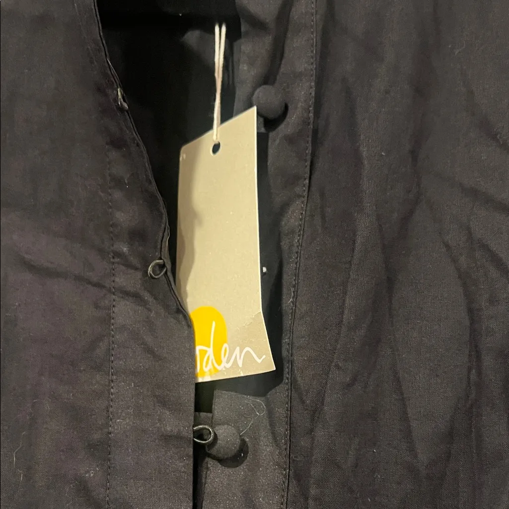 Boden Tiered Ruffle‎ Poplin Maxi Dress Size 8 Black - Image 10