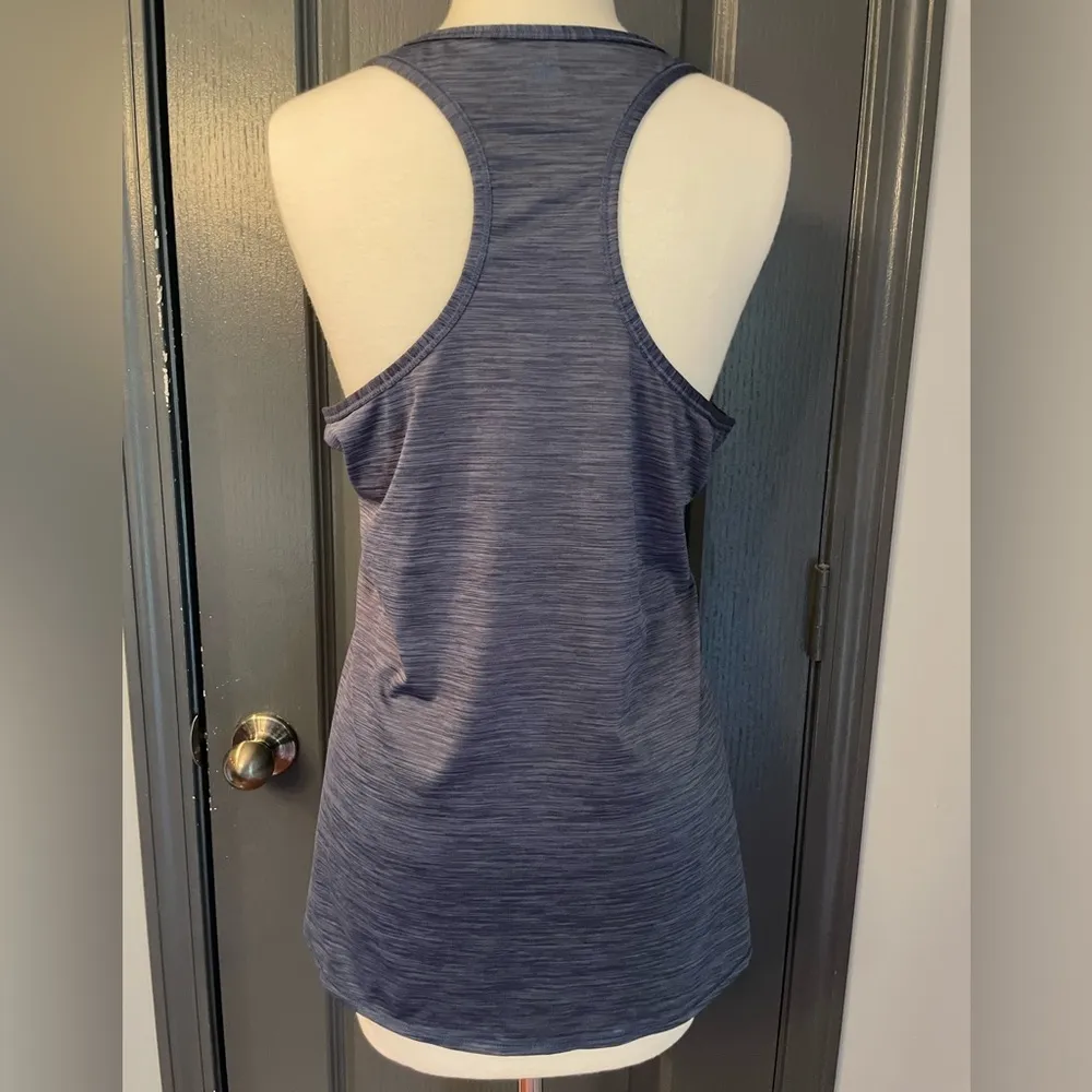 Athleta Racerback Women's Blue Marbled Tank Top - Image 3