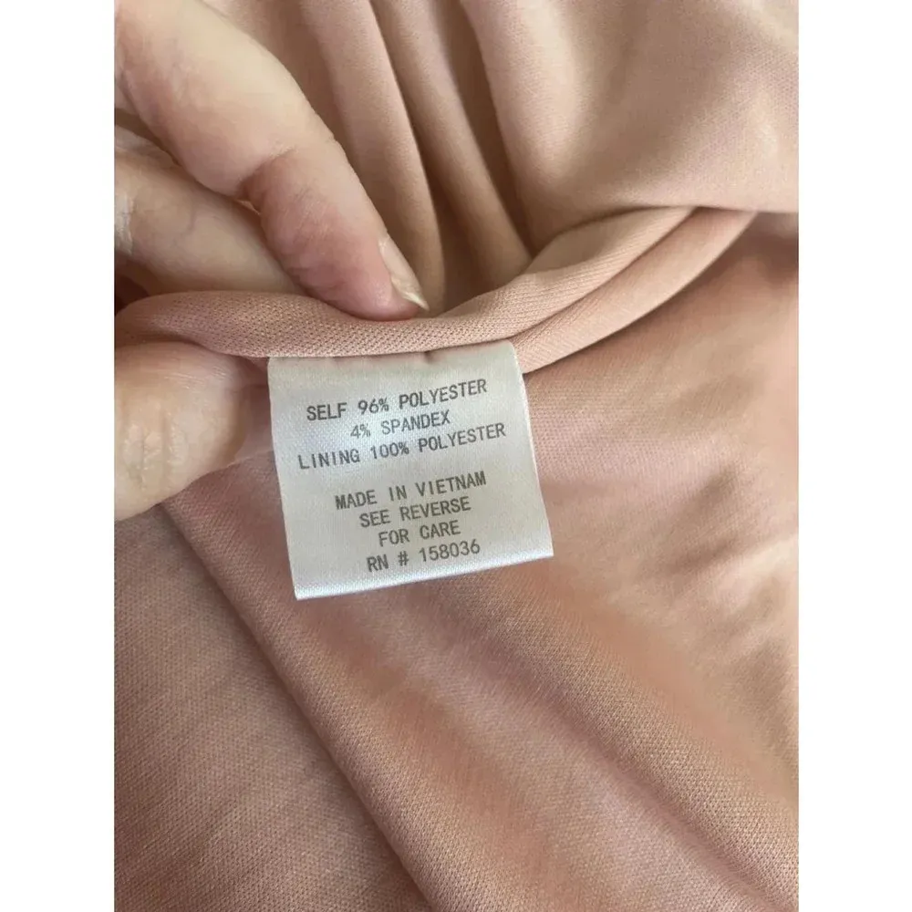 Women's Birdy Grey Dress XS Pink Gene Crepe Dusty Rose Formal Leg Slit Blush 219 - Image 11