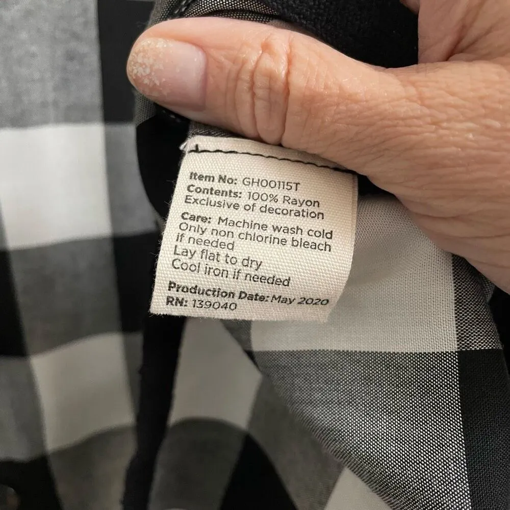 Matilda Jane Good Hart Belmont Top Women’s Black & White Plaid Peplum Blouse￼ - Image 5