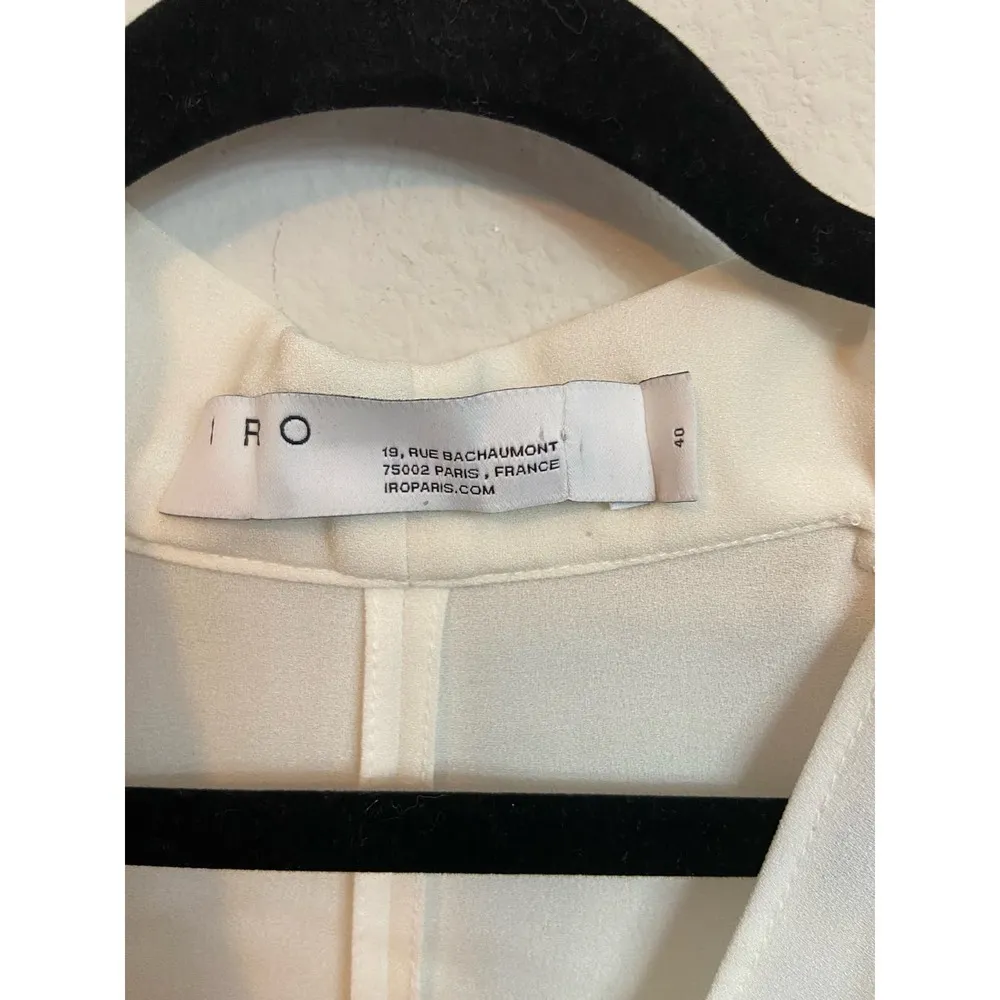 IRO Gasco Long Sleeved Top in Ecru. Size 40 - Image 5