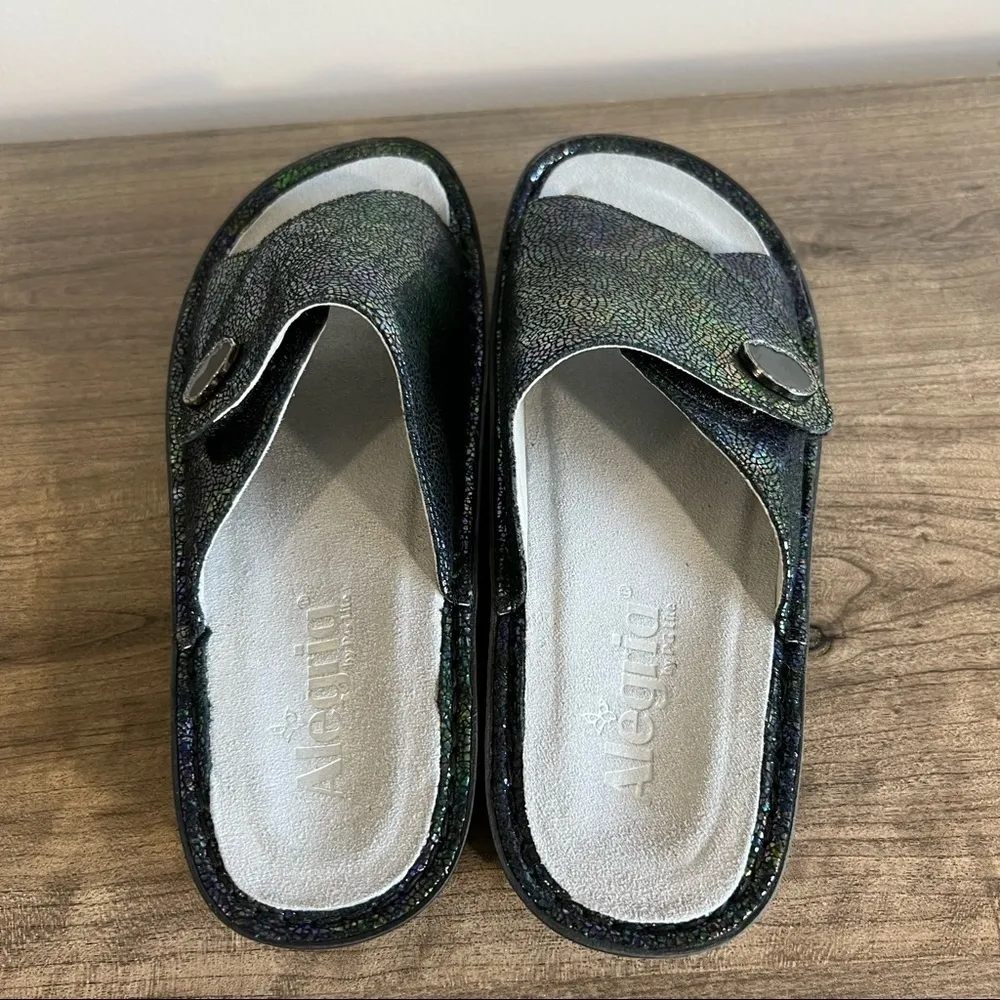 Alegria Vivica Aura Iridescent Slide Women's Sandals Size 38 aka 8  #2521 - Image 4