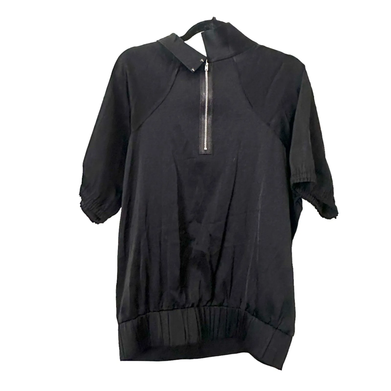 JASON WU Satin Mockneck Blouse‎ Sz 4 - Image 2