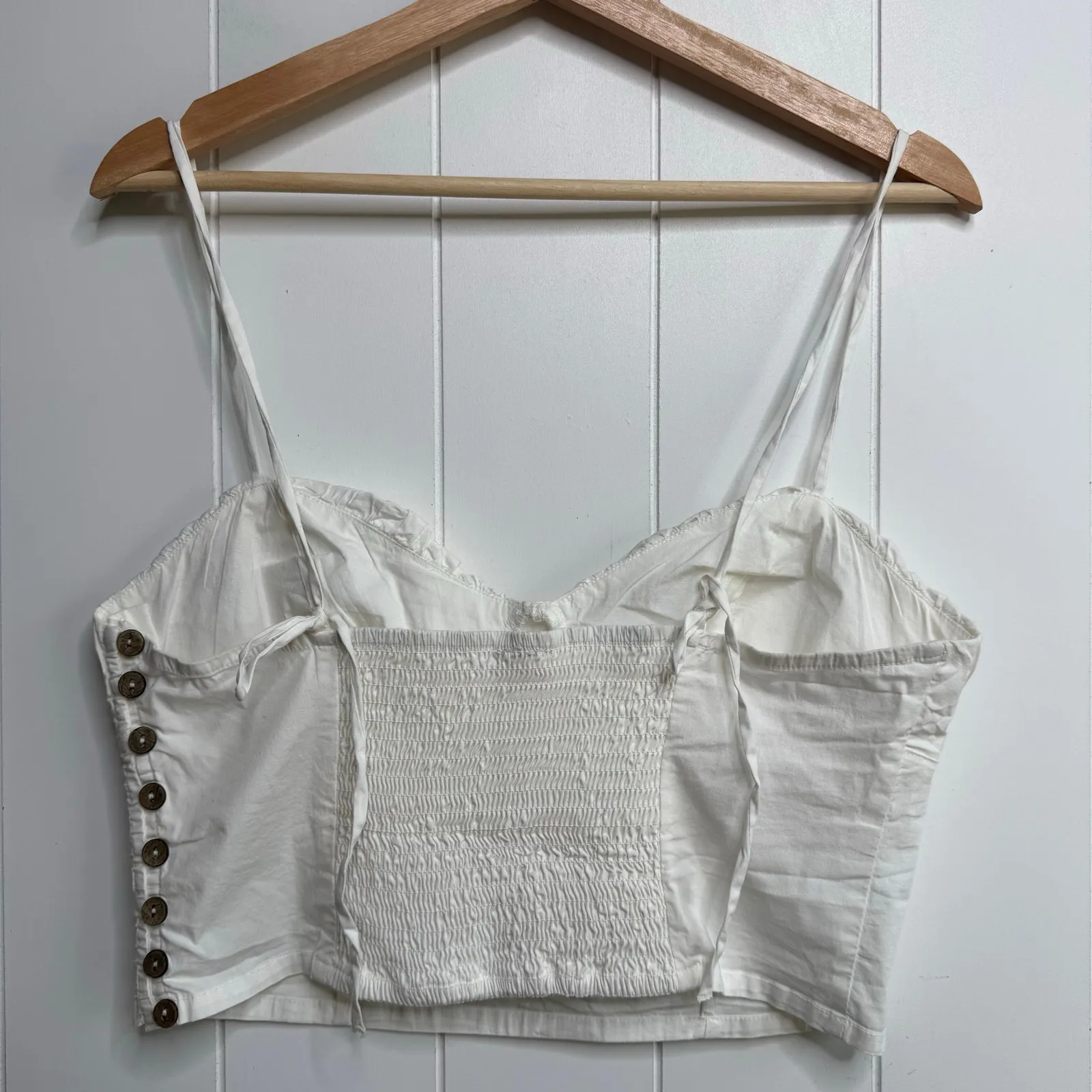 Free People set co-ord crop top and midi skirt pleated matching set boho Large - Image 3