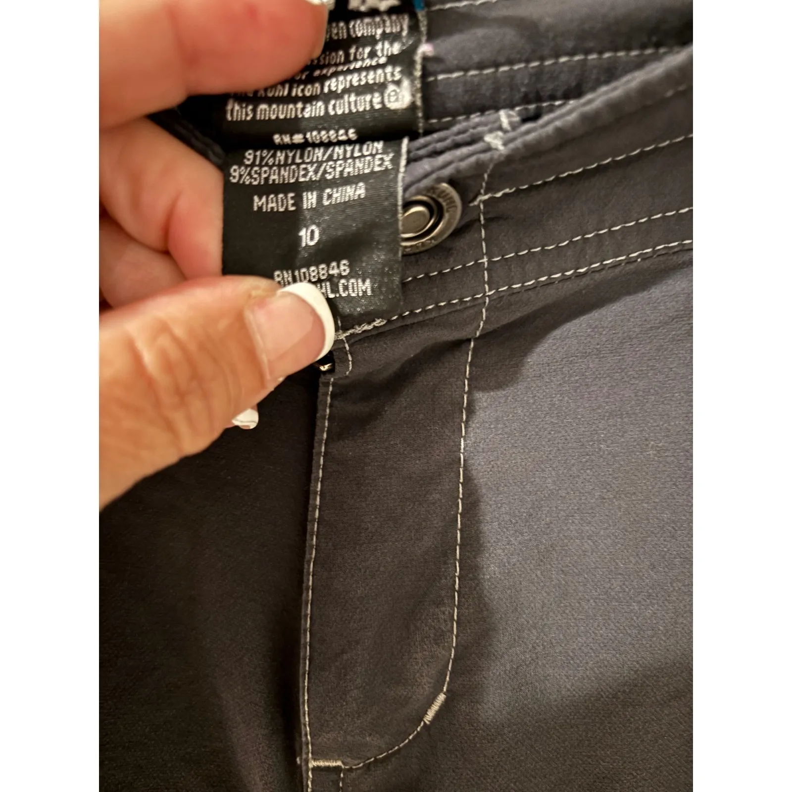 Kuhl Gray Hiking Shorts Womens Outdoor Casual Walking‎ Activewear Sz 10 - Image 4