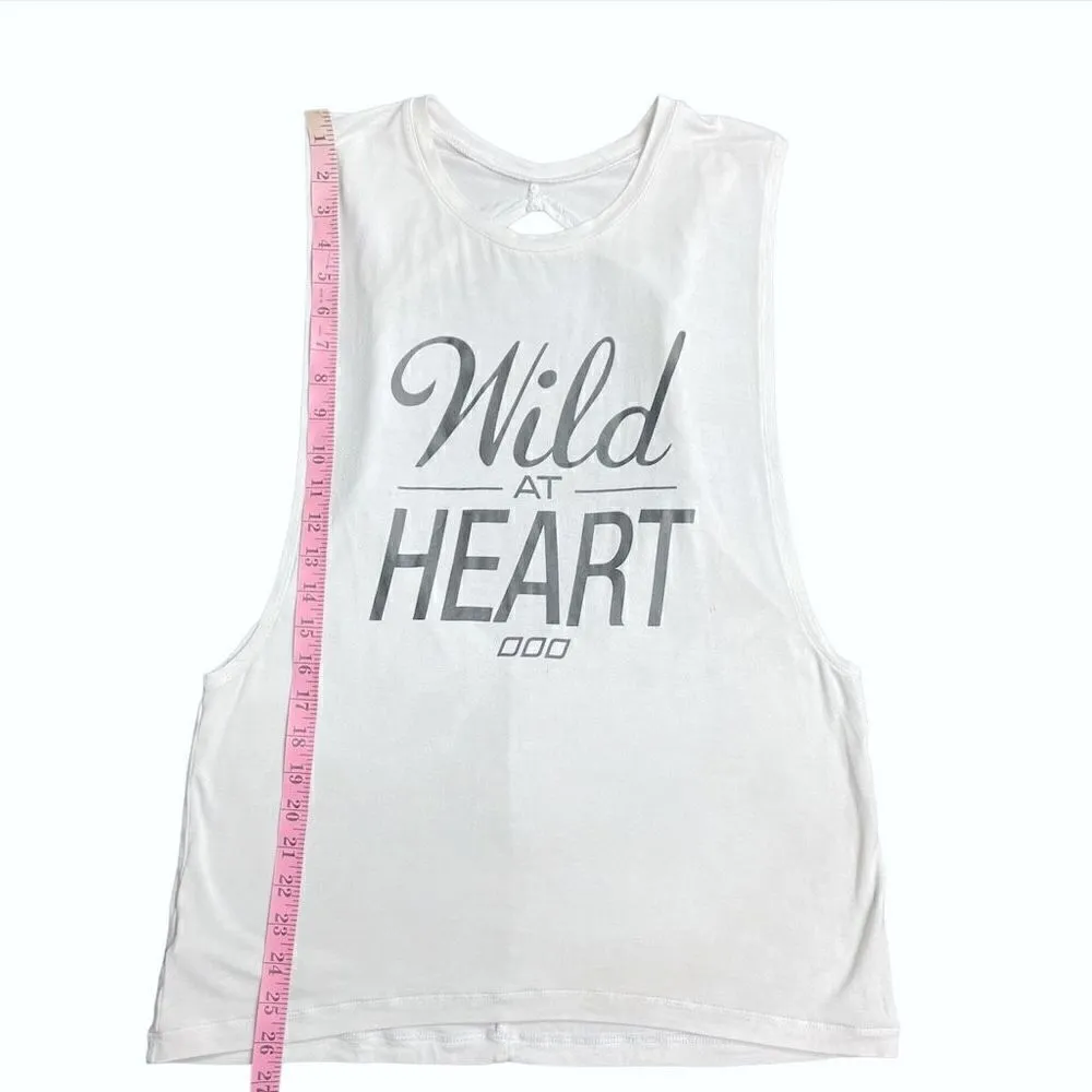 LORNA Jane Active ‘Wild At Heart’ Exposed Back Tank in White/Black Size Medium - Image 13