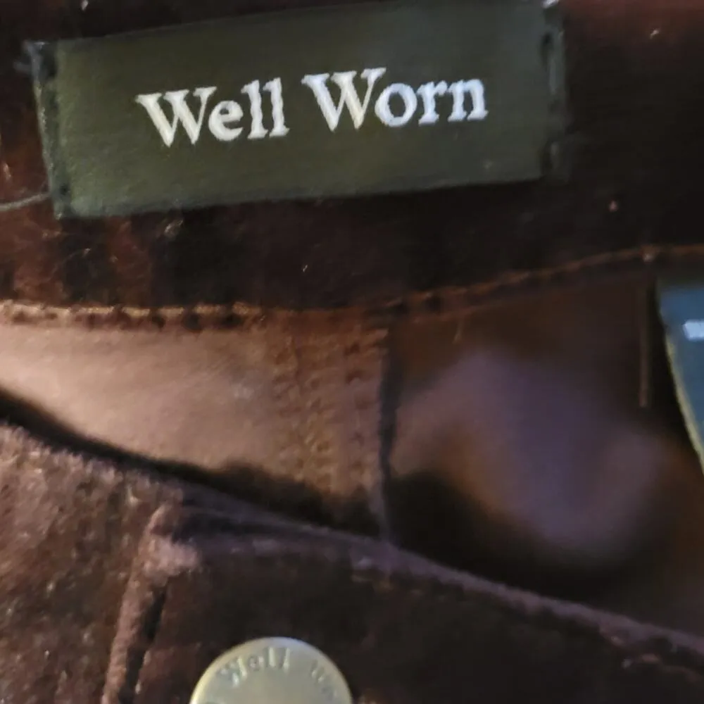 High-Rise Luxe Velvet Tapered Pant Dark Wine Fall Winter Whimsigoth Womens 14/34 - Image 3