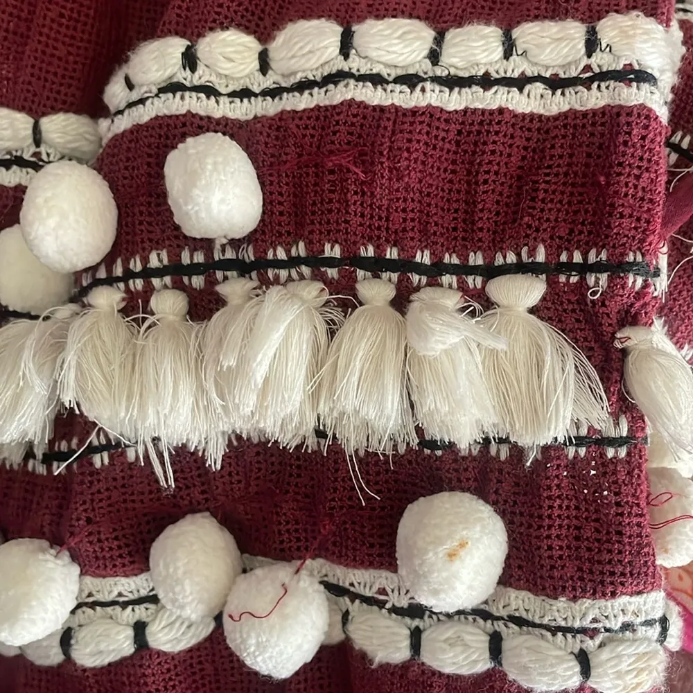 Anthropologie Vineet Bahl Nisha Embroidered Pom Pom Peasant Top - Image 5