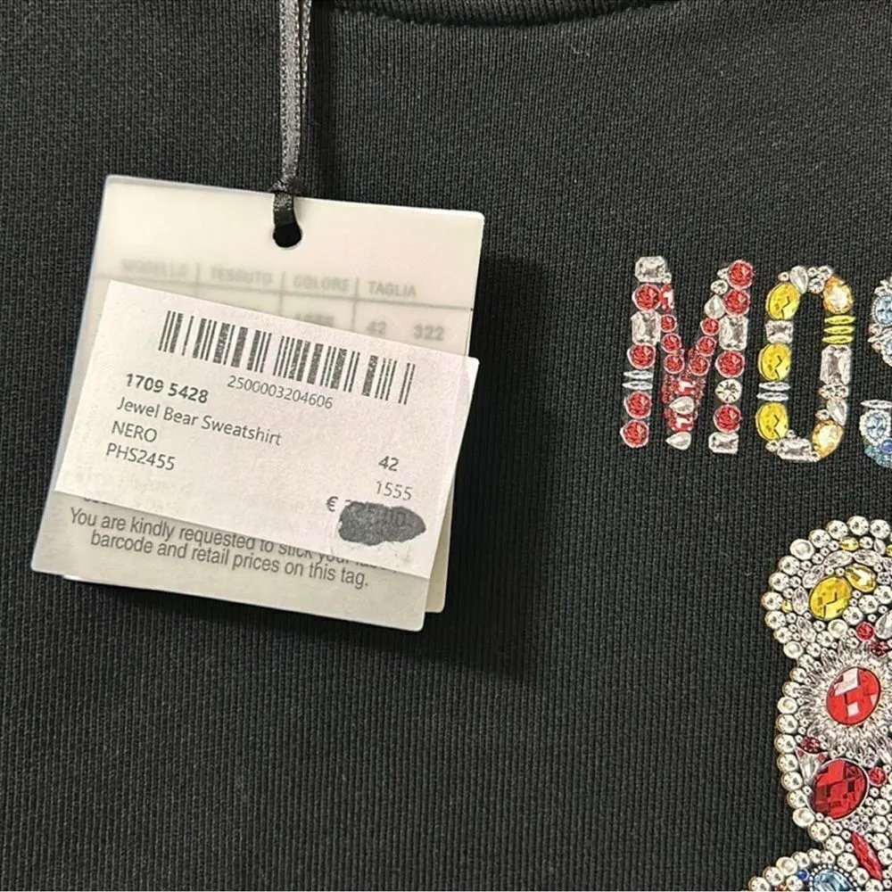 Moschino Couture Black Sweatshirt With Logo
Print(Size Small/42) - Image 4