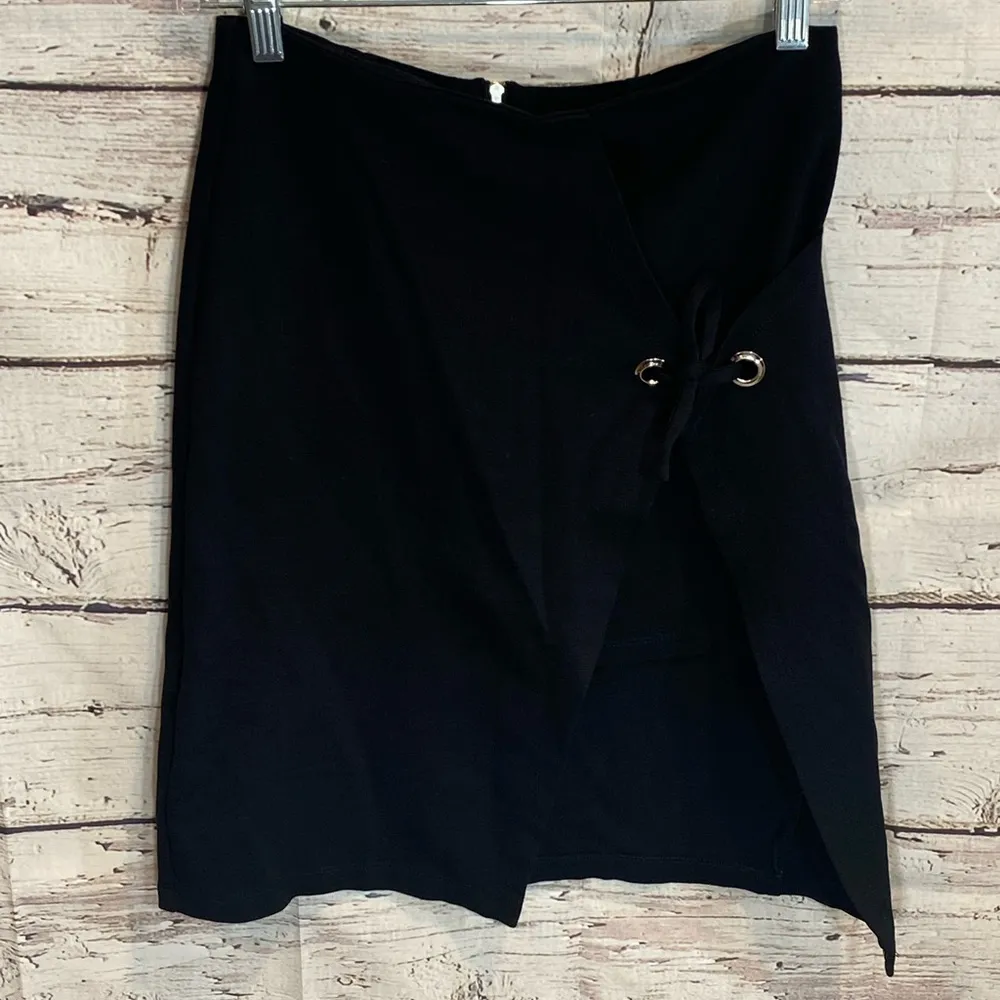 HAVE Black Mini Skirt with Asymmetrical Hem - Image 2