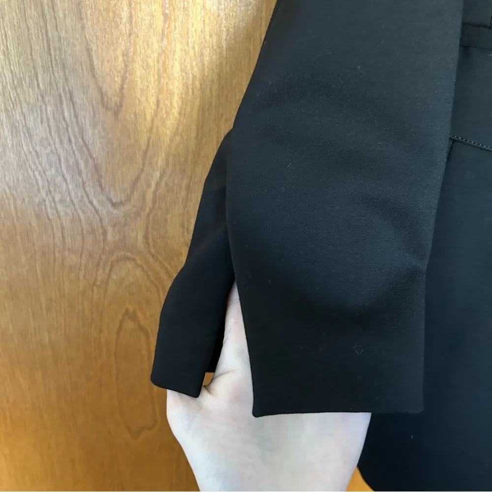 Chloe Kristyn Taylor Tailored Ponte Blazer in Black Size 8 - Image 3