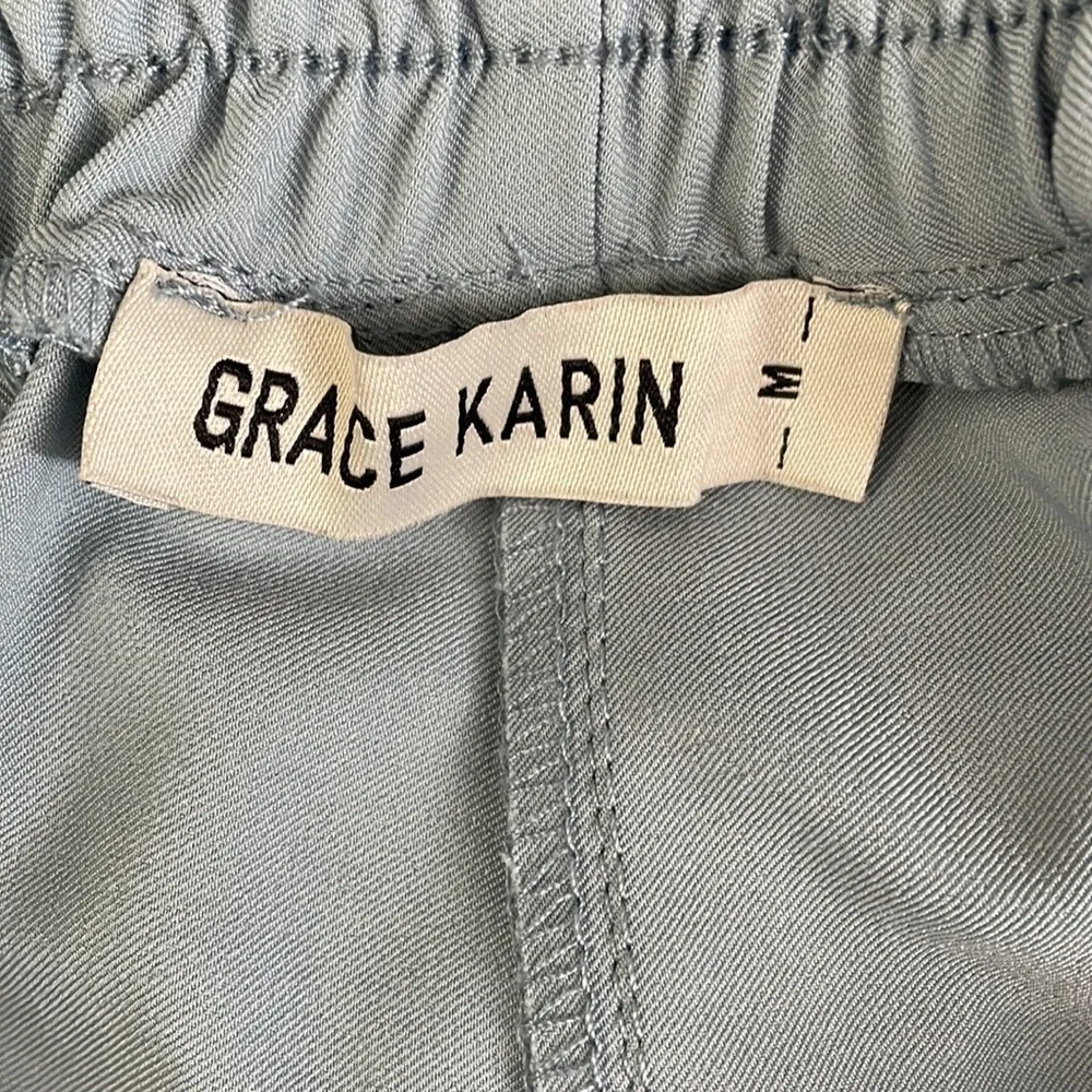 Grace Karin Blue Paper Bag Pants - Image 4