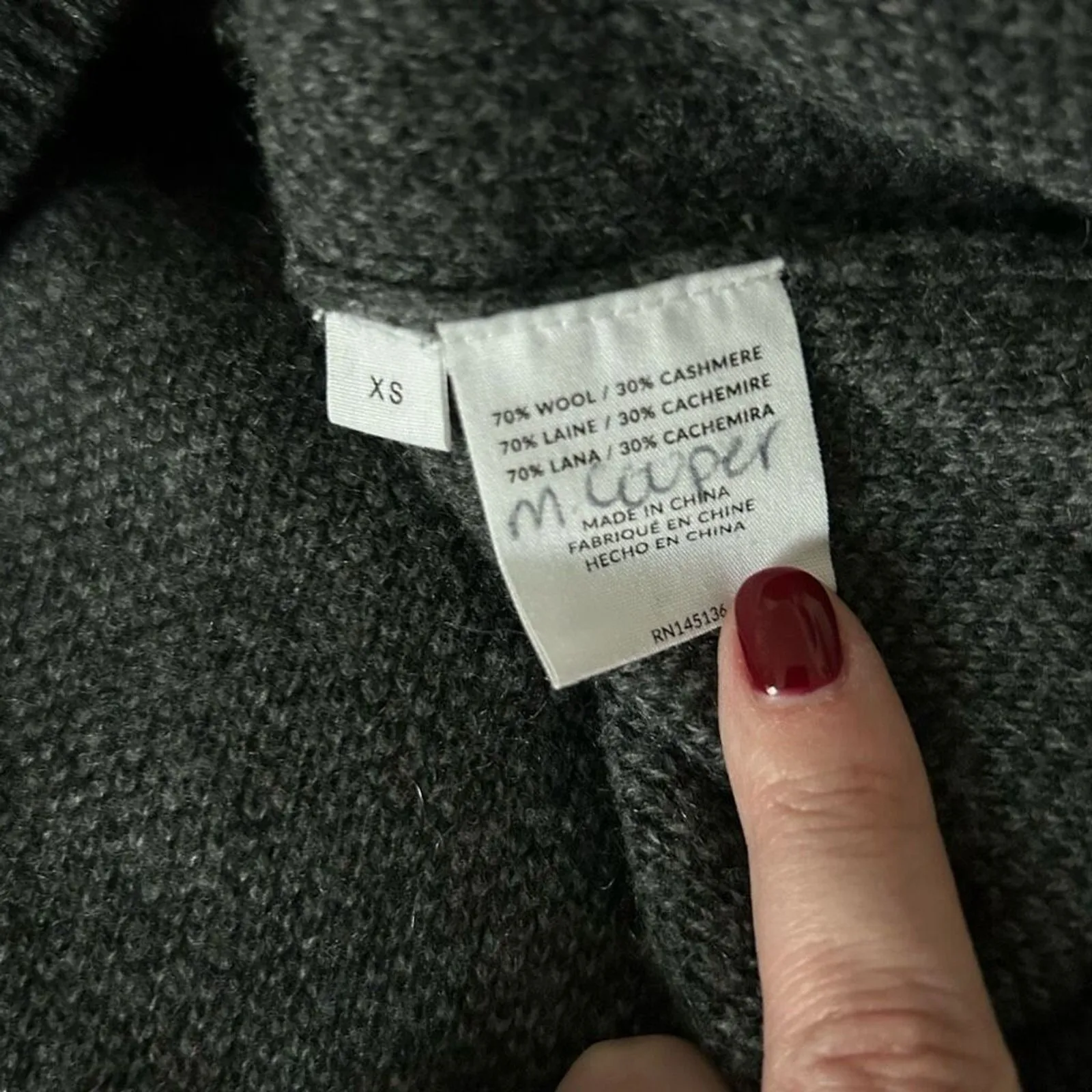 Naadam Animal Pattern Wool Cashmere Blend V - Image 5