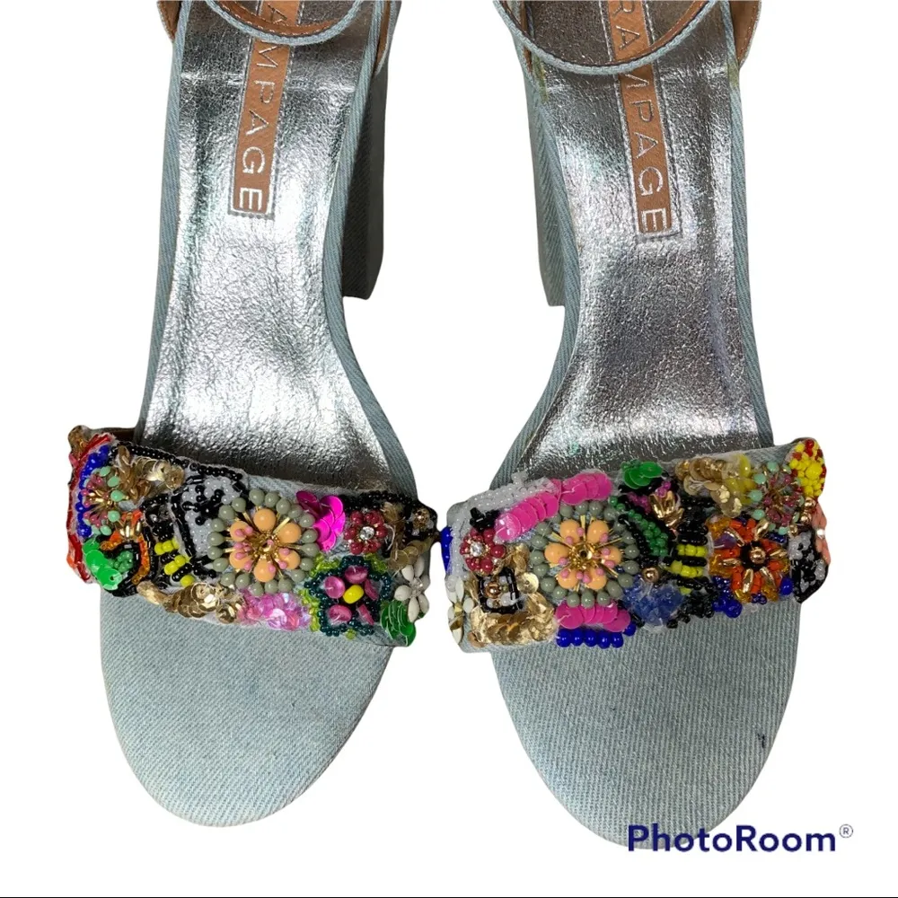Rampage Denim Heels size 9 - Image 2