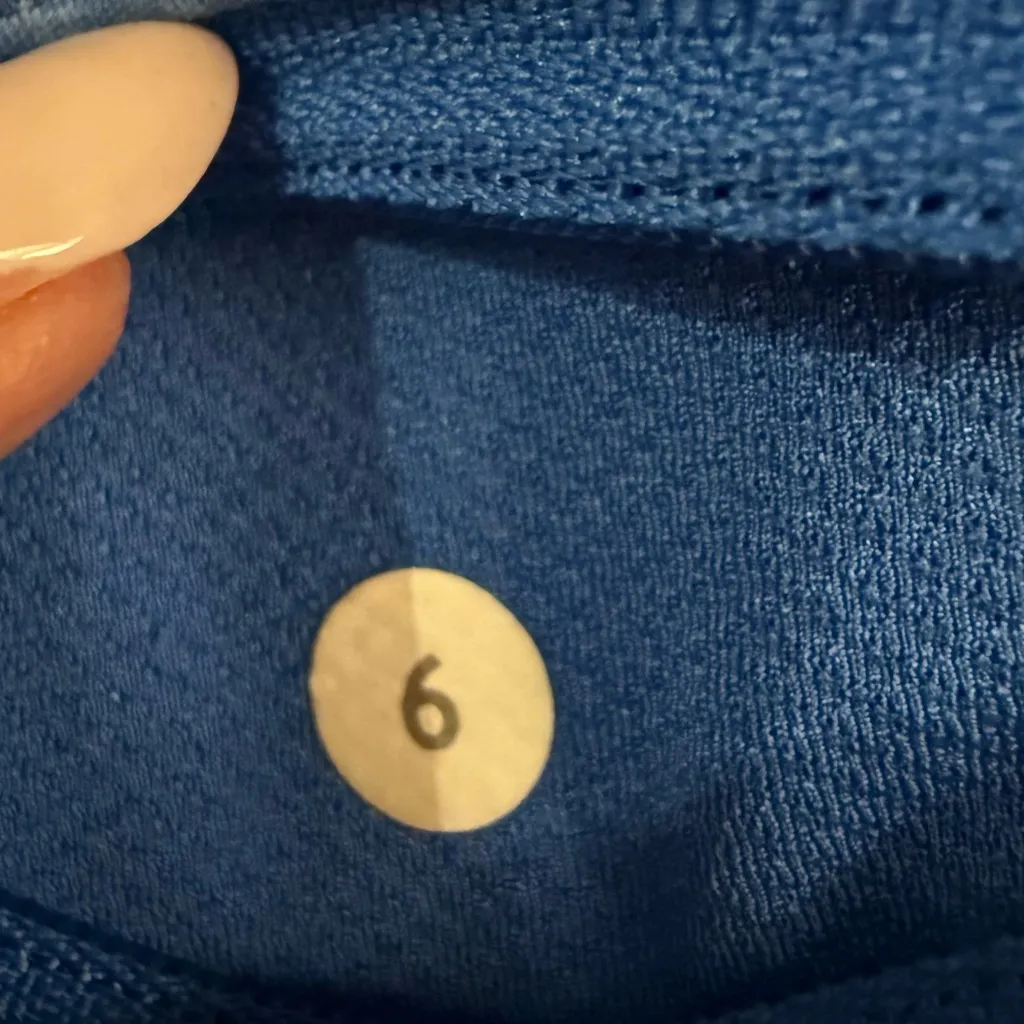 2016 Lululemon Speed Short 2.5” Pipe Dream Blue Tidal Trip Waistband Rare Sz 4 - Image 7