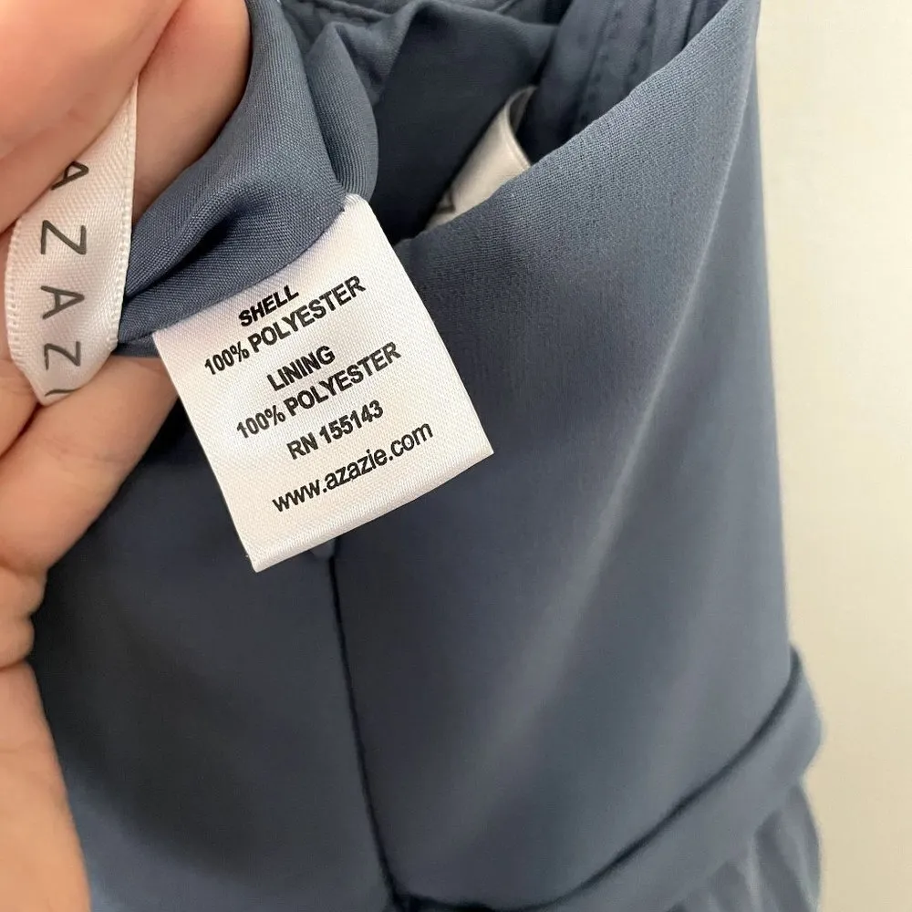 Azazie Lenon Midnight custom dress small bridesmaid formal prom dress adjustable - Image 8