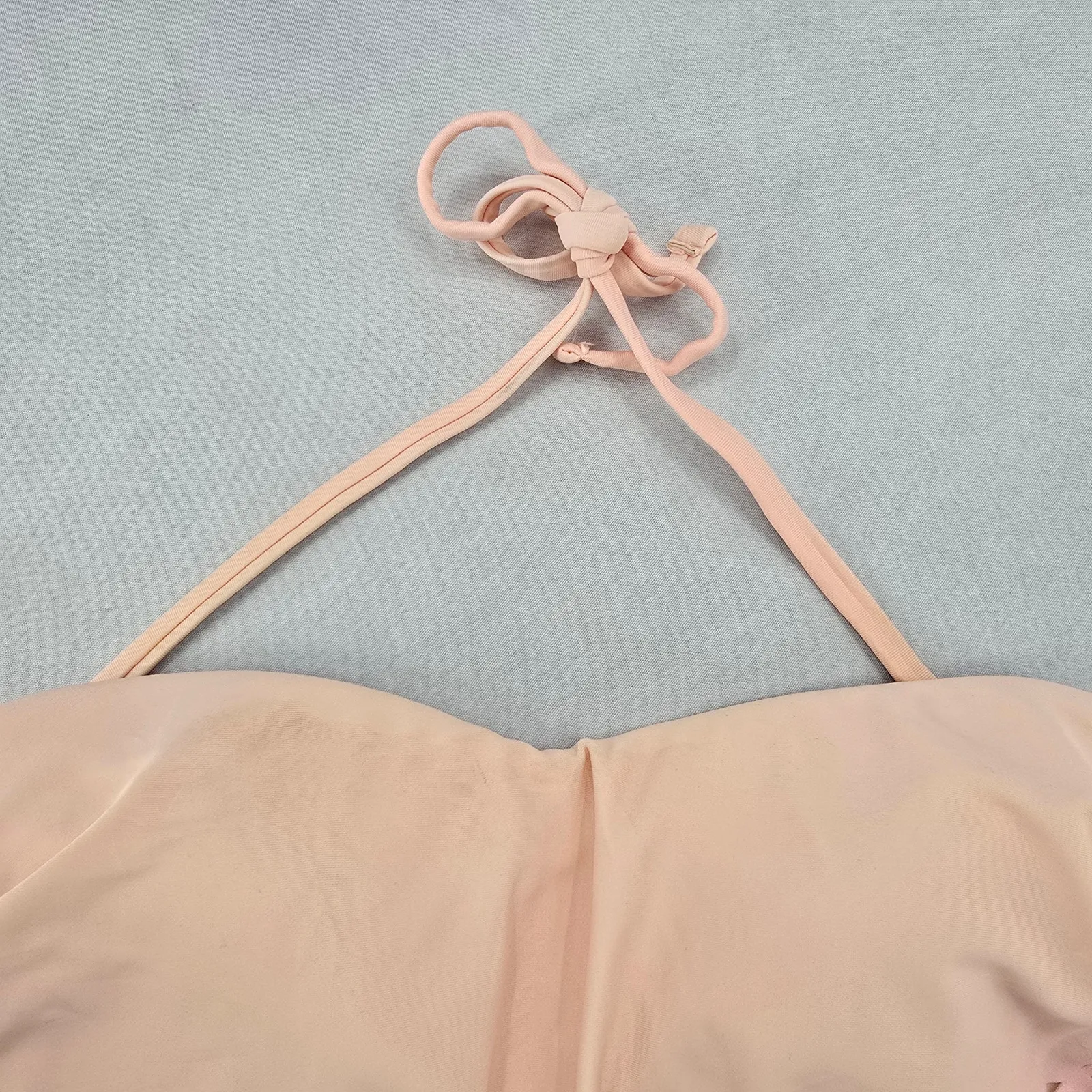 Orange Pink Ombre Cutout Tie Padded Beach Bikini Bralette Swim Top S Small - Image 4