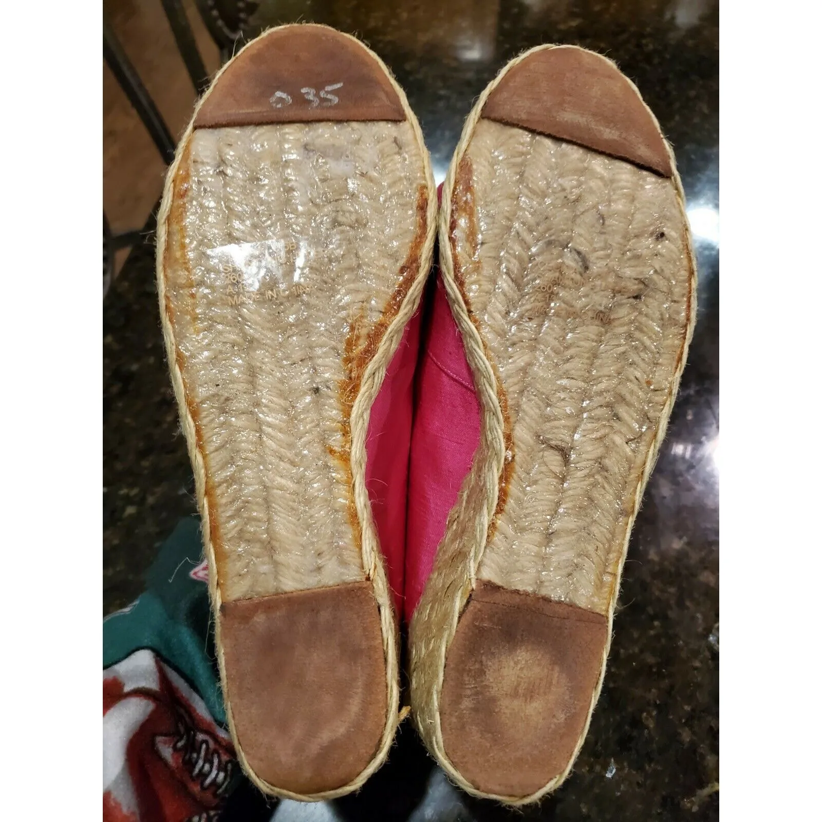 LAUREN RALPH LAUREN POLO PEEP TOE WEDGES SIZE 9.5 - Image 6