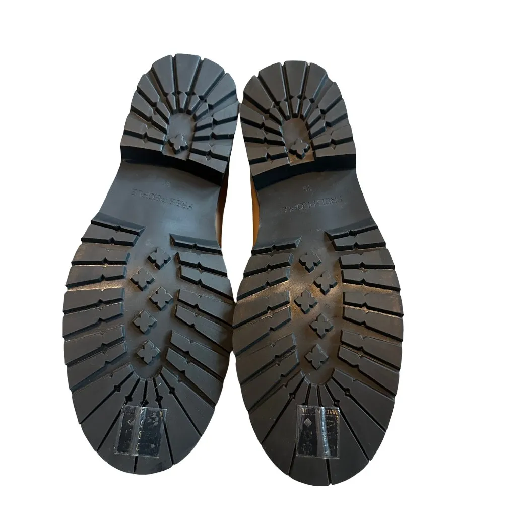 Free People Liv Loafers Slip-On Shoes Camel Tan Penny Loafer Size 8.5 Womens NIB - Image 8