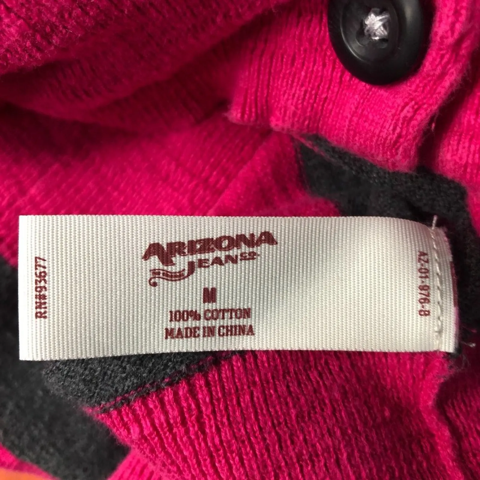 Arizona Cardigan Sweater Juniors M Y2K Cotton Academia Preppy Lightweight Grunge - Image 3