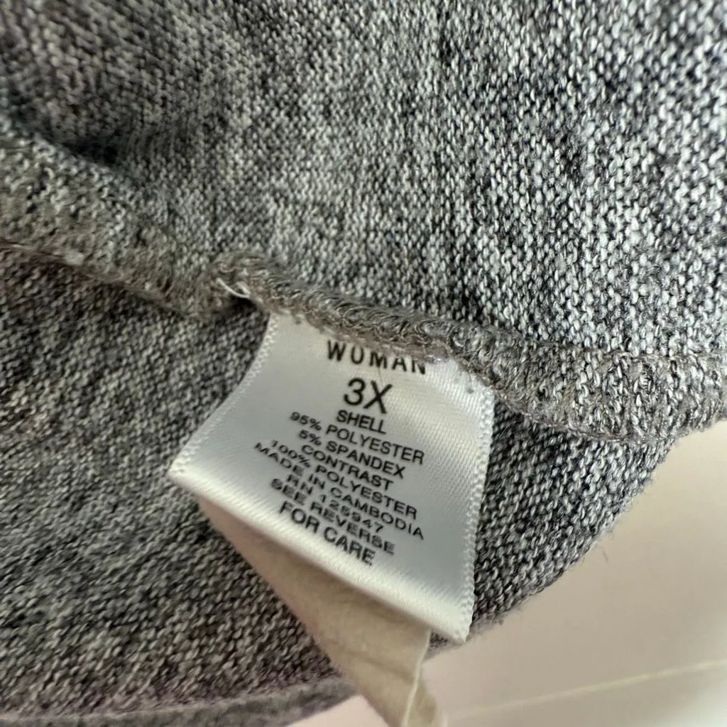 Cocomo Women’s 3X Gray Plaid Blouse Top Plus Size - Image 3